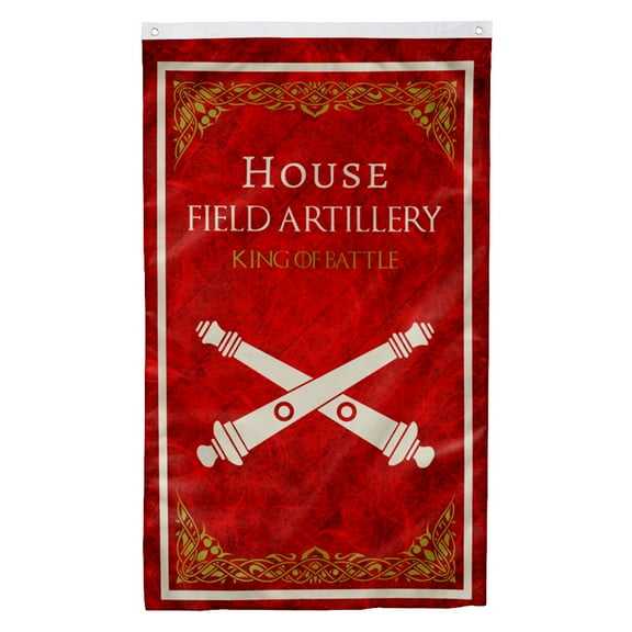 Cayyon House Field Artillery Flag 3x5Feet Military Banner with 2 Brass Grommets