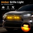thumbnail image 2 of 4pcs Amber LED Raptor Grille Front Lights Wiring Harness Kit Warning Signal Compatible For Toyota RAV4, 2 of 5