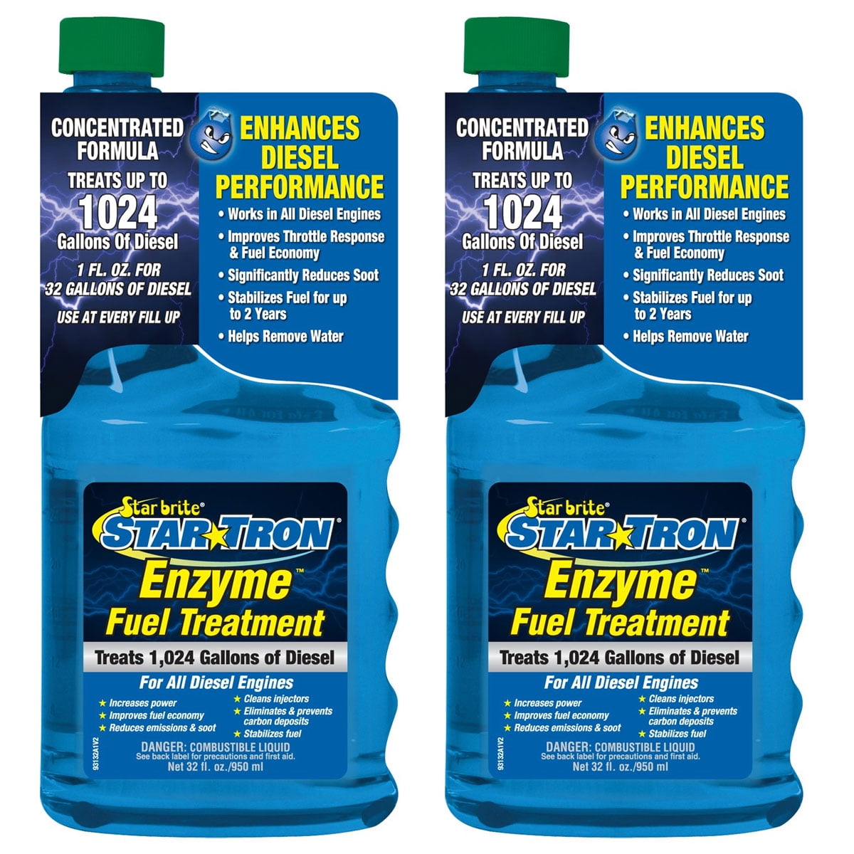 fiber effektivt anker 2-Pack Star Tron Enzyme Fuel Treatment Super Concentrated Diesel Formula  32oz - Walmart.com
