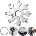 thumbnail image 1 of Multiherramienta 18 en 1 con forma de copo de nieve, relleno de calcetines para hombres, regalos de Navidad para hombres, papás y maridos.(Plata-2 piezas), 1 of 5