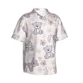 thumbnail image 2 of Cute Bears Hawaiian Shirts For Men, Summer Short-Sleeve Relaxed-Fit Button-Down Shirts Xx-Large, 2 of 9