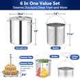 thumbnail image 6 of Advanced Royal Champion 52QT Stainless Steel Round Stock Pot with Cast Iron Burner, 200,000BTU Outdoor Seafood Boil Pot and Propane Stove, Silver, 6 of 6