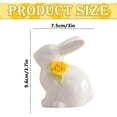 thumbnail image 5 of Ceramic Rabbit Figurine – Spring Easter Table Decor, White Bunny Statue for Desk, Shelf, or Centerpiece, 5 of 5