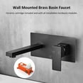 thumbnail image 2 of Recessed Wall Mounted Brass Basin Faucet with Ceramic Cartridge Included-LIVINGbasics®, 2 of 6