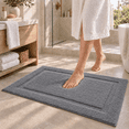 thumbnail image 3 of Frabe Ultra Soft Bathroom Rugs Absorbent, Non Slip Bath Mat 24"x43", Machine Washable with Rubber Backing, Quick Dry, Premium Microfiber Plush Carpet for Bathtub and Shower Floor, Dark Gray, 3 of 11