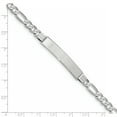 thumbnail image 3 of 14K White Gold Figaro Link ID Bracelet, 3 of 6