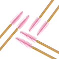 thumbnail image 3 of 300 Pack Mascara Wands Disposable Eye Lash Brushes Applicator for Eyelash Extensions Makeup Tool Bulk, Gold/Pink, 3 of 5