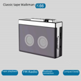 thumbnail image 3 of Reproductor de cintas Bluetooth retro nostálgico clásico automático con tapa abatible con alta fidelidad HIFI Walkman Radio FM, 3 of 6