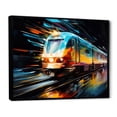 thumbnail image 2 of Designart "Velocity of the Abstracted Train" Transportation Floater Framed Canvas Wall Art, 2 of 7