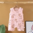 thumbnail image 2 of Baby Onesies Boy Baby Infant Boys Girl Sleeveless One-Piece Vest Cartoon Rompers Tank Top Jumpsuit Toddler Cotton Outfits, 2 of 4