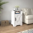thumbnail image 2 of Moootto Engineered Wood Nightstand Side End Table with USB Ports in White, 2 of 4