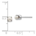 thumbnail image 3 of FB Jewels 14k White Gold 4mm FW Cultured Pearl Stud Earrings, 3 of 3
