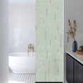 thumbnail image 3 of Window Privacy Film Sage Green Ombre Stained Glass Window Film Decorative Sun Block Window Cover Farmhouse Stripes Modern Abstract Art Window Clings Static Adhesive Sticker for Bathroom 17.7"x78.7", 3 of 7
