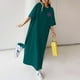 thumbnail image 1 of WILLBEST Vestidos con Curvas para Mujer, Vestido Largo Holgado Informal de Verano con Estampado de Manga Corta para Mujer Mediana​​, 1 of 3