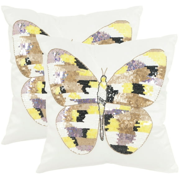 SAFAVIEH Papillon Pillow Set of 2 Sorbet