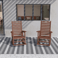 thumbnail image 6 of AreShark Oversized Rocking Chair Set of 2 Outdoor, HDPE PolyRocking Chair, All Weather Porch Rocker for Deck Patio Balcony, 380lbs, Coffee, 6 of 10