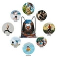 thumbnail image 6 of Wukai Cartoon Bald Eagle USA Drawstring Backpack Bag Sport Gym Sackpack Large Size String Backpack Cinch for Women Men-Medium, 6 of 6