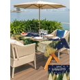 thumbnail image 4 of Outdoor Tablecloth with Umbrella Hole and Zipper, Navy Blue Christmas Rectangle Table Cloth 60x102 Inch Waterproof Tablecloth, Xmas Tree Snowflakes Winter Picnic Table Cover for Patio Camping, 4 of 7