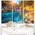 thumbnail image 1 of Design Art Turquoise Water And Sunny Beams Landscape Photo Canvas Art Print, 1 of 3