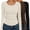 Black/Brown/Beige, variant on Ekouaer Long Sleeve Womens Shirts Ribbed Knit Scoop Neck Top Stretchy Fitted Tshirts Causal Womens Clothing 2025 Fall Winter