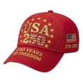 thumbnail image 2 of MuXiKeJi Clothes 250 Anniversary USA Hat, Embroidery 4th of July Patriotic Adjustable Baseball Cap for Men & Women Gifts, 2 of 3