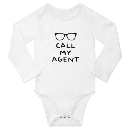 

Call My Agent Cute Baby Long Sleeve Clothes for Boy Girl Unisex (White 18-24M)