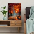 thumbnail image 5 of Qisvanset Autumn Park Oil Painting Canvas Wall Art 15.75x11.81 Inches, 5 of 8