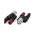 thumbnail image 2 of Adaptador de conector coaxial de 5 piezas BNC macho a dos jacks hembra de banana dual, 2 of 2