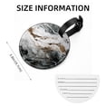 thumbnail image 5 of Marble 2pcs PU Leather Round Bag Tags Suitcase Handbag Tags with Privacy Cover and Name ID Tag for Travel Luggage, Handbags, Backpacks, School Bags, 5 of 6