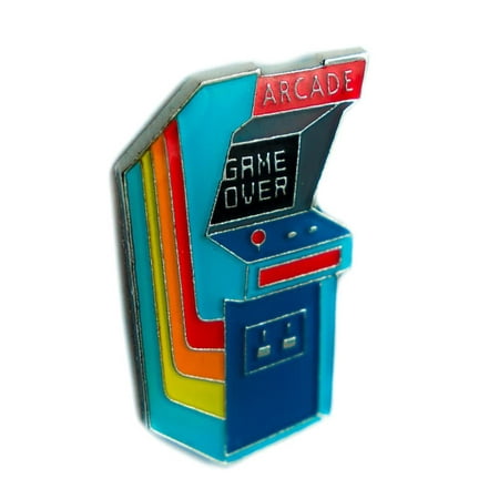 Classic 80's Arcade Game Lapel Pin Alternative Clothing Game Over (Best Arcade Games Of The 80s)