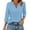 Sky Blue, variant on Yubnlvae Women's 3/4 Sleeve V-Neck Blouse - Business Casual Button-Down Shirt, Lightweight Work Office Top (XS-XXXL, 7 Colors) (Khaki | XL)