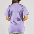 thumbnail image 7 of KDDYLITQ Womens Independence Day Freedom Tshirt July 4th Printed V Neck Tops American Birthday National Flag Print Fourth Of July Blouses 250 Years Birthday Loose Short Sleeve Scrubs Tees Purple 3XL, 7 of 7