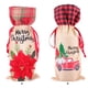 thumbnail image 3 of Bewildely Cubierta de botella de vino de Navidad Cordón de Navidad Gnomo de flor roja Funda protectora de champán de cerveza para de Kits de decoración para fiestas Coche/Papá Noel, 3 of 6