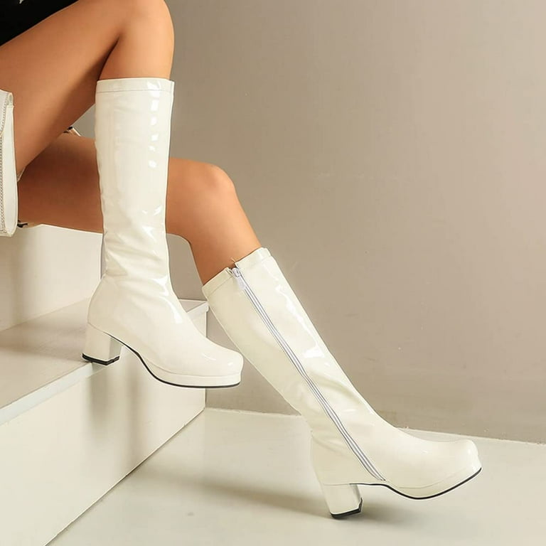 White top boots 60s