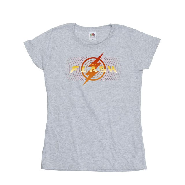 DC Comics T-Shirt en Coton Rouge Éclair pour Femmes