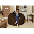 thumbnail image 2 of Chill Sack Bean Bag Chair, Memory Foam with Microsuede Cover, Kids, Adults, 6 ft, Chocolate, 2 of 9