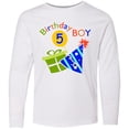 thumbnail image 3 of Inktastic Birthday Boy 5th Birthday Long Sleeve Youth T-Shirt, 3 of 5