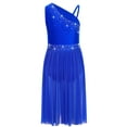thumbnail image 4 of inhzoy Girls Lyrical Ballet Dance Dress Ruffled Hem for Daily Practice Competition Warm-ups Skating Competition Royal Blue 8, 4 of 6