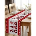 thumbnail image 2 of Mother's Day Romantic Gnome on Wood Board Table Runner-36 Inch Long Red Love Hearts Table Runners Linen Burlap Tablerunner for Kitchen Dining Room Holiday Party, 2 of 9