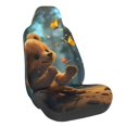 thumbnail image 1 of Wukai Cute Butterfly Bear Full Set Car Seat Covers with Soft Padding Universal Auto Front Seats Protector and Cushion Mat, 1 of 5