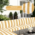 thumbnail image 2 of Outdoor Deep Seat Patio Cushion Set, 24x24x4.3 in, Waterproof Fade-Resistant Patio Furniture Cushions with Backrest, Removable Covers（Yellow white）, 2 of 6