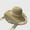 Beige, variant on Women's Crochet Straw Sun Hat with Lace Trim & Bow - Beige