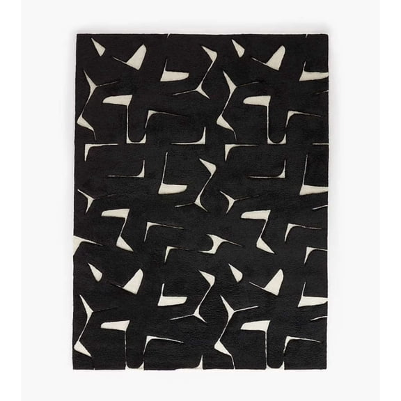 AARISH RUGS Hand-Tufted Geometric Wool Area Rug | Modern 100% New Zealand Wool Carpet for Living Room, Bedroom, & Home Décor (3X5 ft)