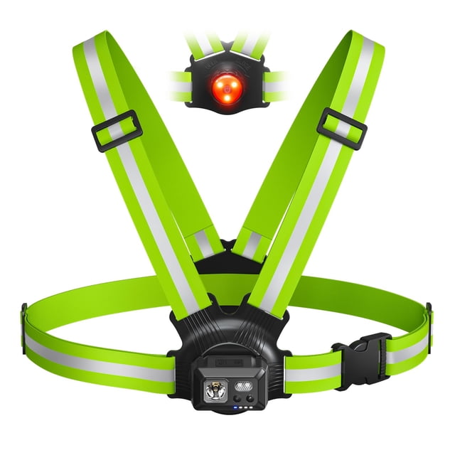 Luz para correr Acso de 500 lúmenes con chaleco reflectante impermeable