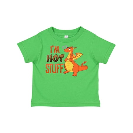 

Inktastic I m Hot Stuff- cute dragon Gift Toddler Boy or Toddler Girl T-Shirt