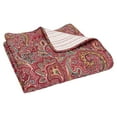 thumbnail image 4 of Levtex Home - Kimpton Navy - Throw - All Over Paisleys in Burgundy, Red - Quilted Throw (50x60in.) - Cotton/Cotton, 4 of 6