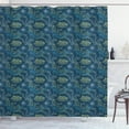 thumbnail image 1 of Ambesonne Whale Shower Curtain, Marine Fauna and Flora, 69"Wx75"L, Indigo Sea Green Blue, 1 of 3