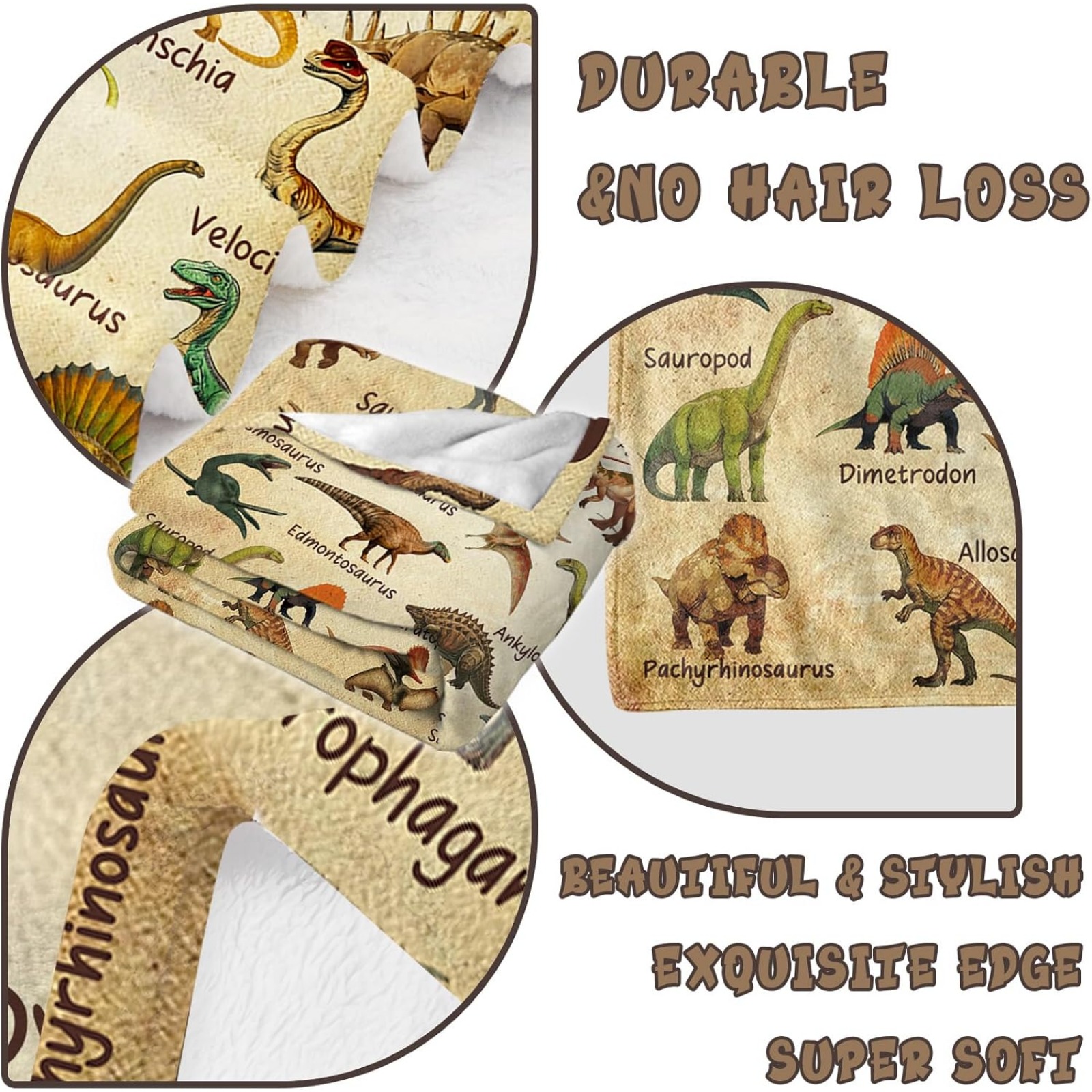 60*80in Dinosaur Blanket for Kids, Educational Gifts for Dinosaur Lovers Children Boy Girl, Jurassic World Dinosaurs Throw Blanket Ultra-Soft Skin-Friendly for Sofa Bed Home Dino Room Decor