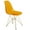 Transparent Orange, variant on LeisureMod Cresco Modern Acrylic Dining Chairs - Eiffel Gold Chrome Base, Stylish Accent Chairs for Contemporary Dining Rooms & Kitchens in White Green