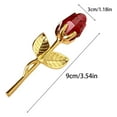 Shining Metal Red Rose Glass Rose Flower For Wedding Gift Valentine's